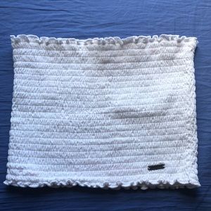 Hollister XS white ruffled tube top